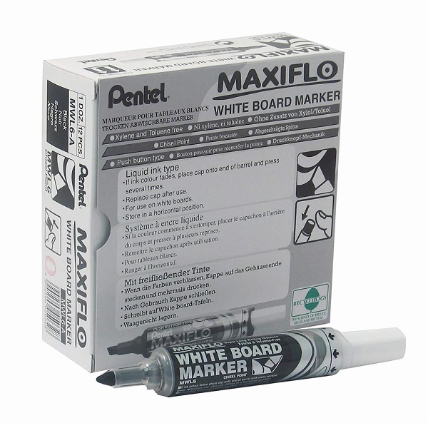 Pentel MAXIFLO Pump Action Liquid Ink Whiteboard Markers Boards Direct