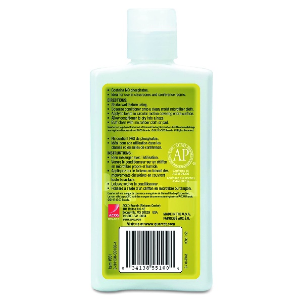 Quartet® 551 Whiteboard Conditioner & Cleaner 237mll Boards Direct