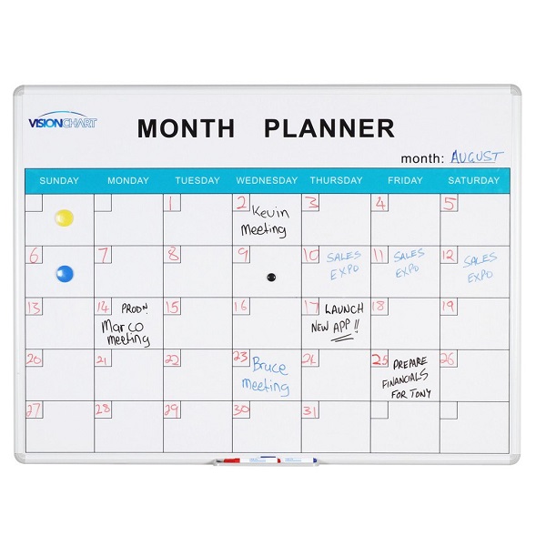 Deluxe Whiteboard Perpetual Month Planners FREE Delivery