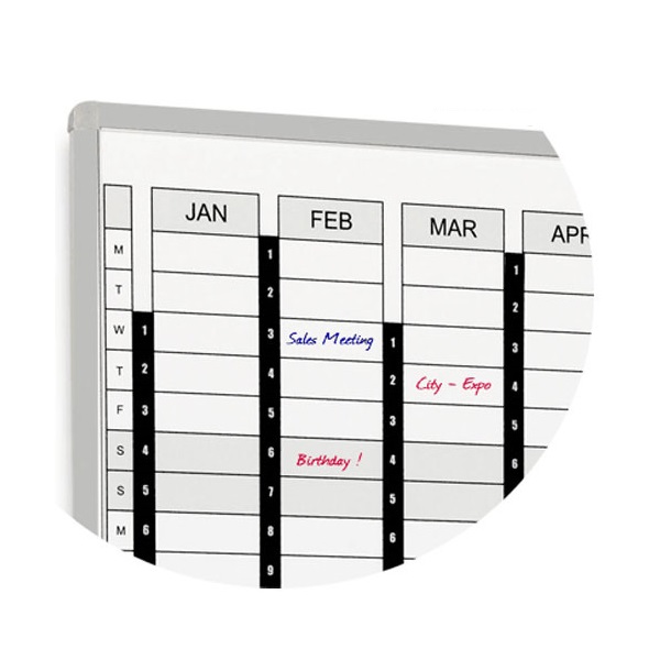 Deluxe Whiteboard Perpetual Year Planner Boards Direct FREE Delivery